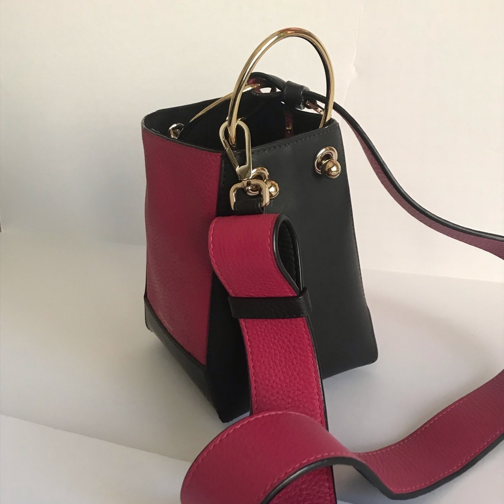 Strathberry Fuchsia and Black Crossbody Bag - Picture 2 of 8